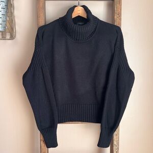 Cyrus Chunky Black Turtle Neck Sweater